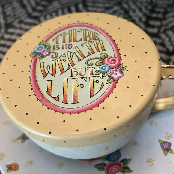 Mary Engelbreit Metal Cup/Saucer-2001 - Picture 5 of 7